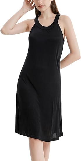 Women’s Mulberry Silk Halter Neck Nightgown – Elegant Sleeveless Sleepwear